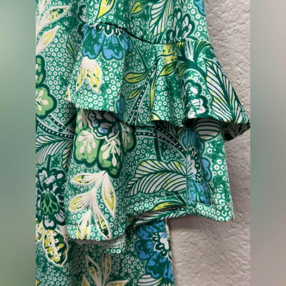 Ruby Rd. Green and White Patterned floral dress. … - image 8